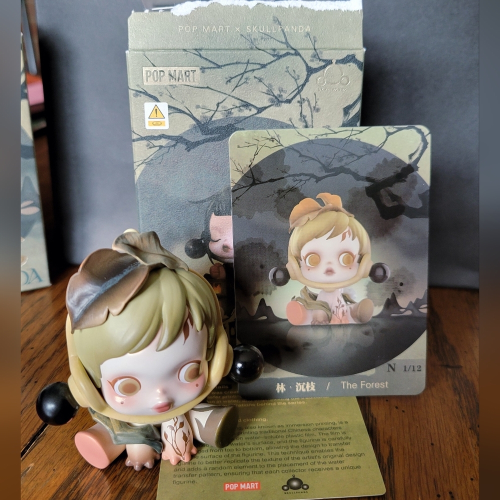 POP MART x Skullpanda The Forest Figurine, Ink Plum Blossom Series